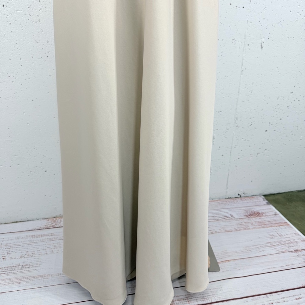 BHLDN Sachin & Babi Size 4 Tansy Satin Oyster Ruffle Lined Maxi Wrap Dress - Picture 15 of 16